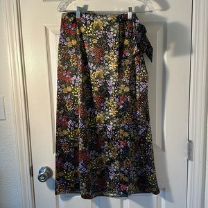 Floral wrap skirt